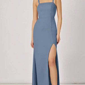 Azazie Dress Gianetta - Dusty Blue